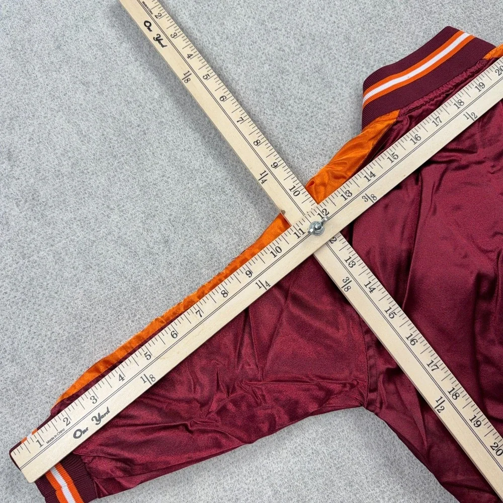 Vintage Virginia Tech Hokies Starter Jacket Baby 3T Maroon Satin Y2K Bomber Kids